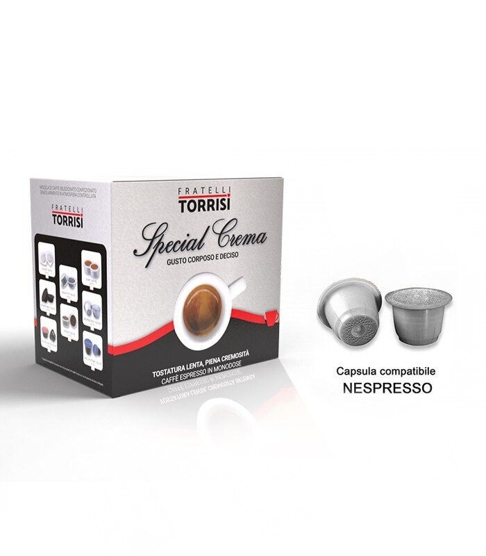 OFFERTA SPEDIZIONE GRATUITA 100 Capsule Caffè Torrisi Special Crema Compatibili Nespresso