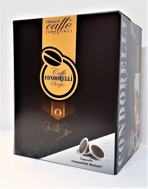 OFFERTA SPEDIZIONE GRATUITA 100 Compatibili Bialetti Nera Cremoso Condorelli