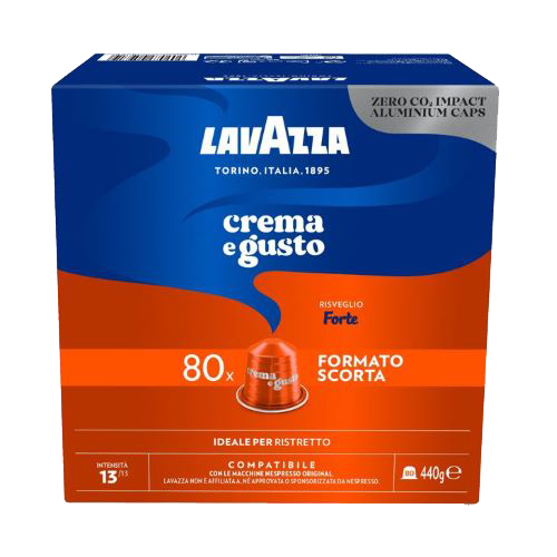 80 capsule Lavazza compatibili Nespresso Crema e Gusto Forte