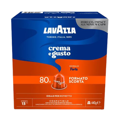 80 capsule Lavazza compatibili Nespresso Crema e Gusto Forte