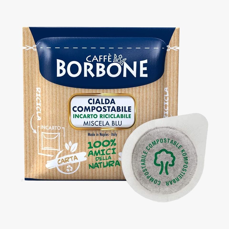 100 Cialde filtrocarta 44 mm ESE caffè Borbone miscela BLU