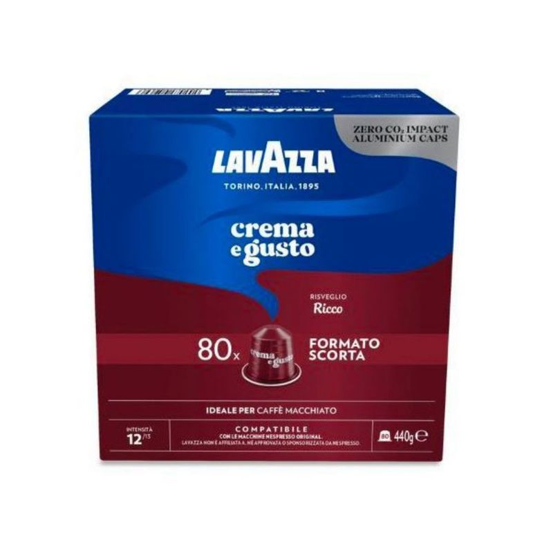 80 capsule Lavazza compatibili Nespresso Crema e Gusto Ricco