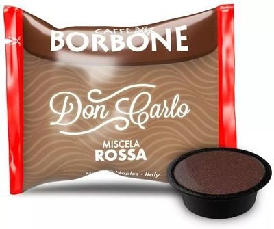 100 Capsule Caffè Borbone Don Carlo miscela ROSSA Compatibili Lavazza  a Modo Mio
