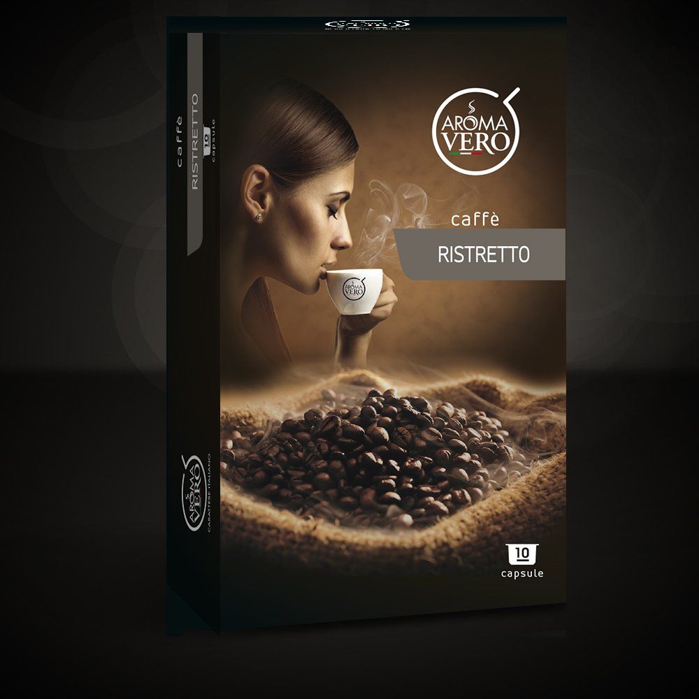 Aroma Vero 100 Capsule Caffè Ristretto Offerta Spedizione Gratuita