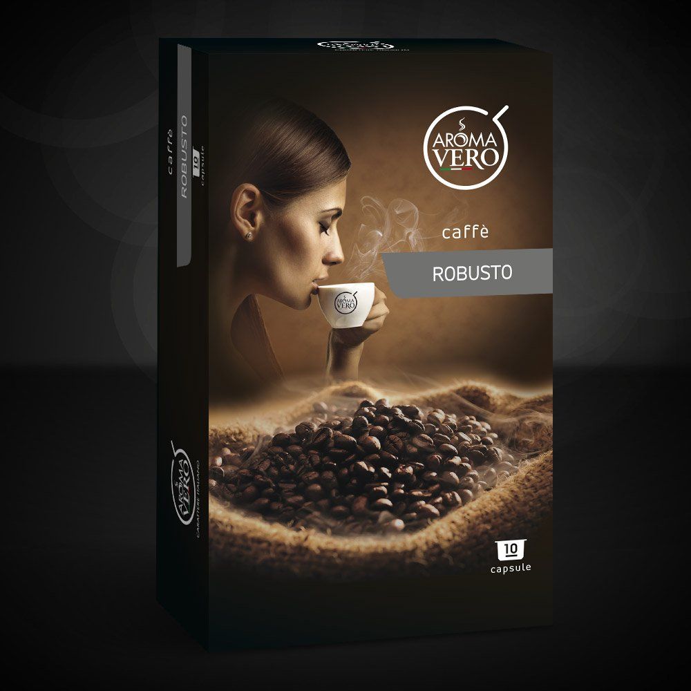 Aroma Vero 100 Capsule Caffè Robusto Offerta Spedizione Gratuita