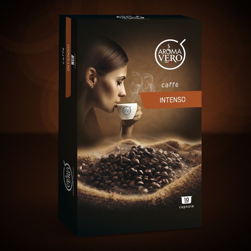 Aroma Vero 100 Capsule Caffè Intenso Offerta Spedizione Gratuita