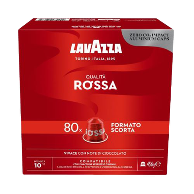 80 capsule Lavazza compatibili Nespresso Qualità Rossa 80 capsule Lavazza compatibili Nespresso Qualità Rossa