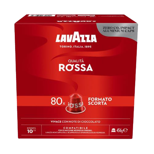 80 capsule Lavazza compatibili Nespresso Qualità Rossa