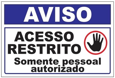 Plaqueta de Aviso em PS Para Painel Elétrico 80x120mm