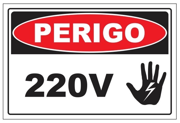 Plaqueta de Aviso em PS Para Painel Elétrico 50x75mm