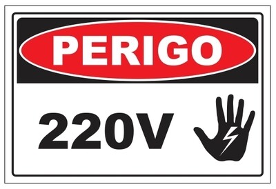Plaqueta de Aviso em PS Para Painel Elétrico 50x75mm