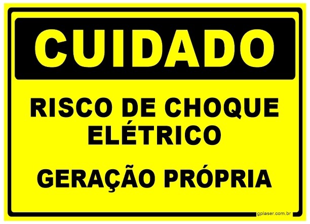 Plaqueta de Aviso em PS Para Painel Elétrico 250x180mm