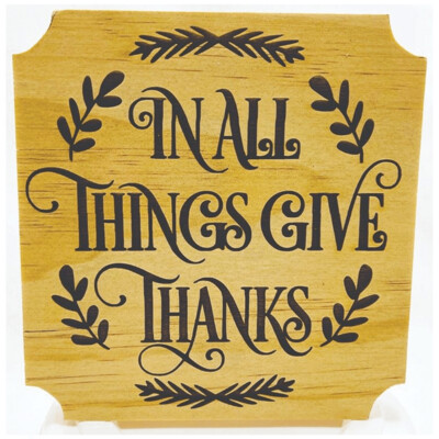 Give Thanks Wooden Plaque