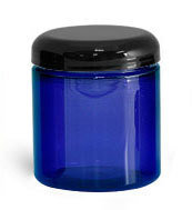Cobalt Blue Jar, w/ Lid