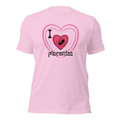 I Love Placentas Retro T-Shirt