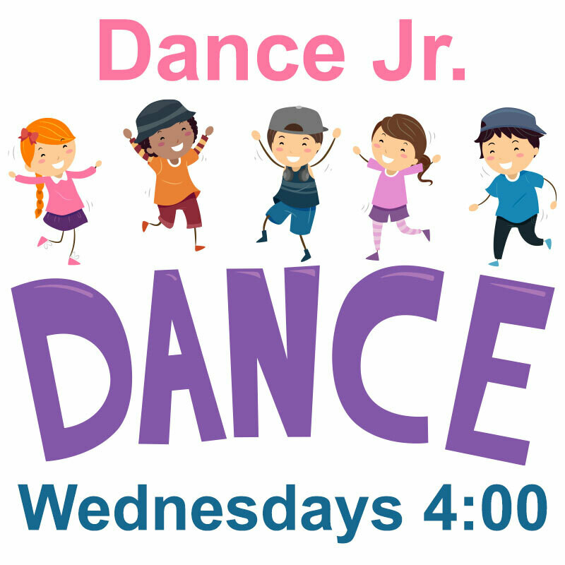 Dance Jrs (age 2-5) ONLINE - Wednesdays 4:00-4:45pm Dance Jrs (age 2-5) ONLINE - Wednesdays 4:00-4:45pm