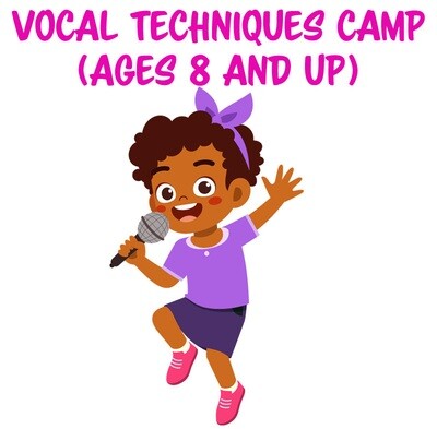 Vocal Techniques Camp (ages 8 and up), July 1-3 - M-W 1pm-4pm