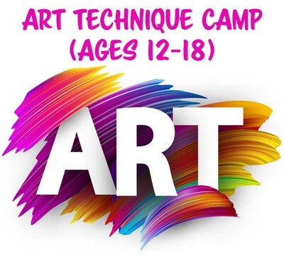 Art Technique Camp (ages 12-18), July 22-26 - M-F 1pm-4pm