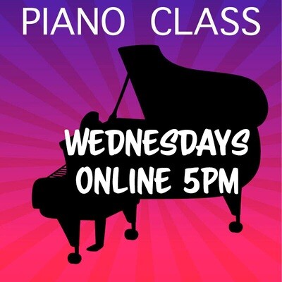 Piano ONLINE - June 5-July 31, Wednesdays 5:00-5:45pm