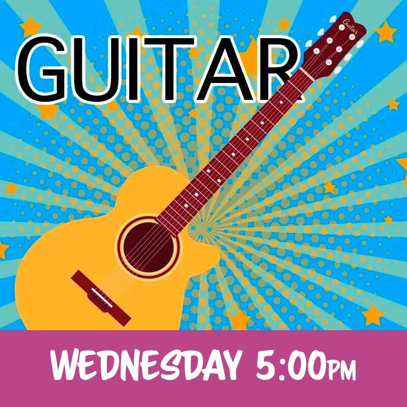 Guitar - June 4-July 30, Wednesdays 5:00-5:45pm