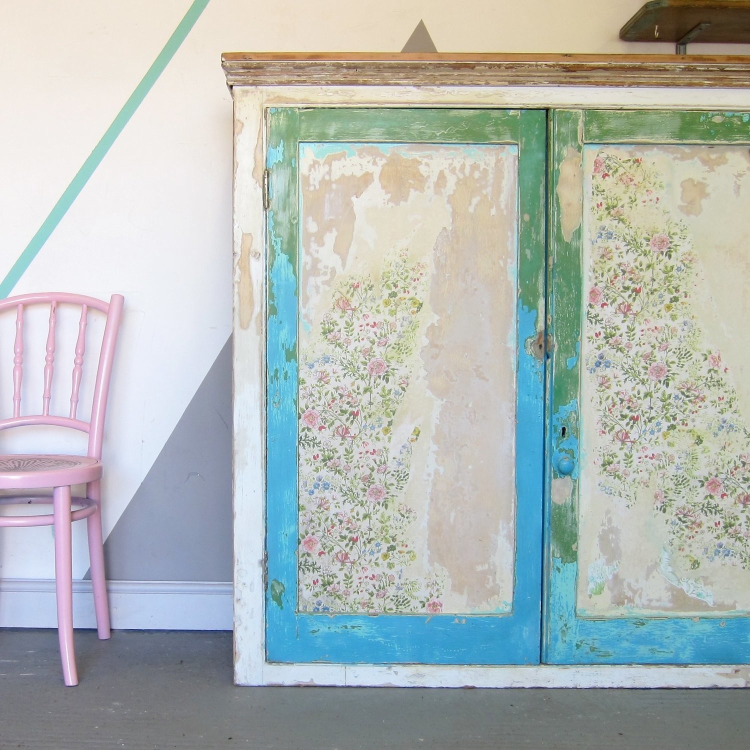 Victorian Pine Cupboard Vintage Storage Larder Kitchen Antique Old Rustic