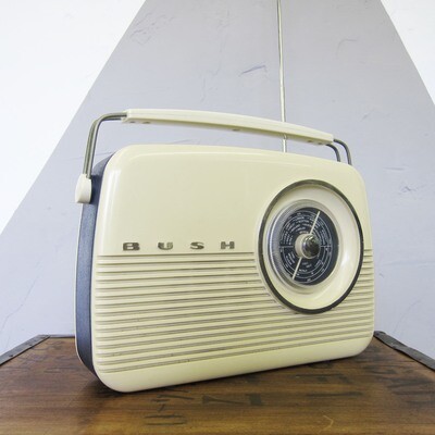Vintage Bush Radio Blue Cream Retro  *Fully Working