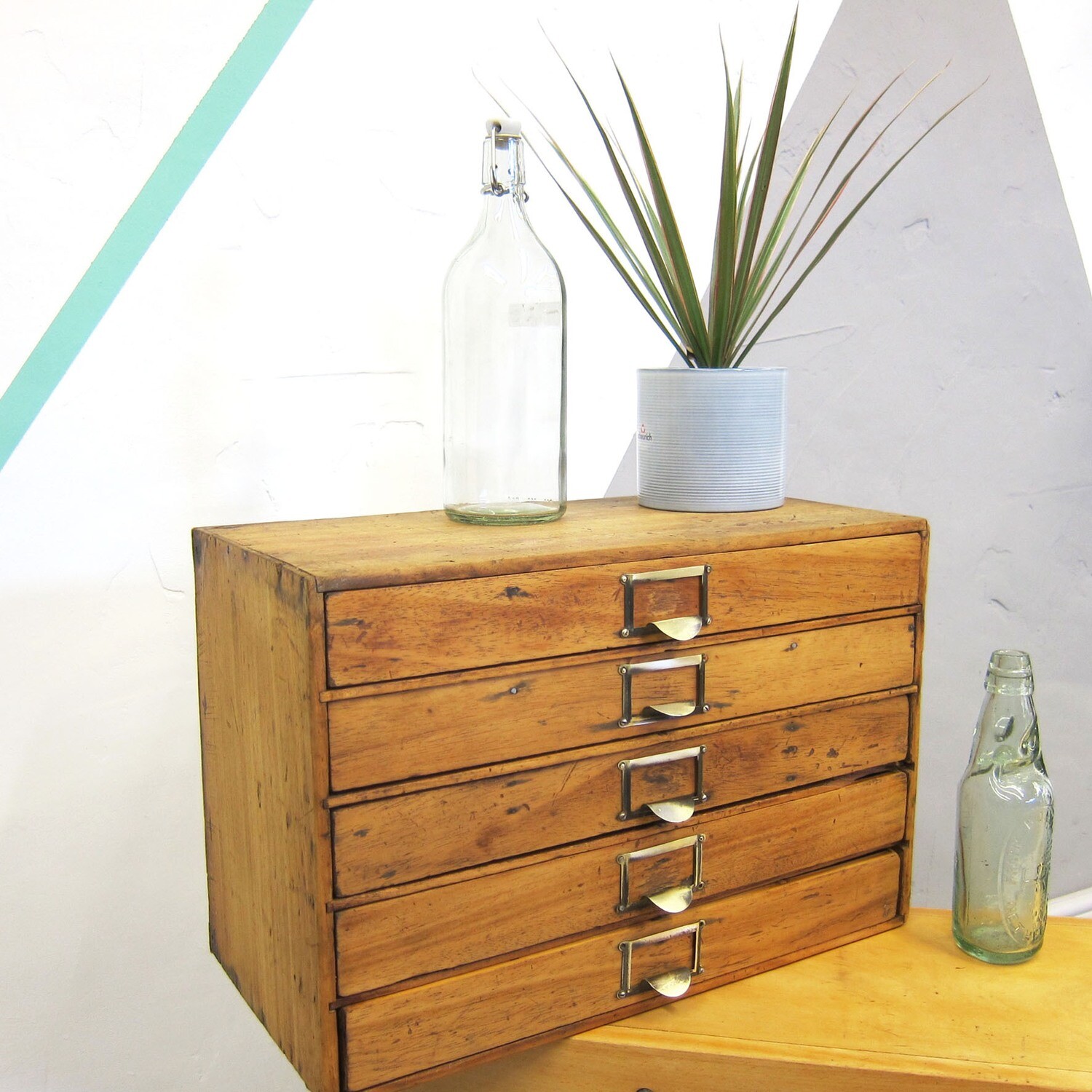 Vintage Storage Drawers Engineers Chest 1940s