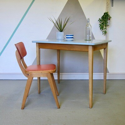 Blue Formica Kitchen Dining Table Mid Century 1960s Vintage