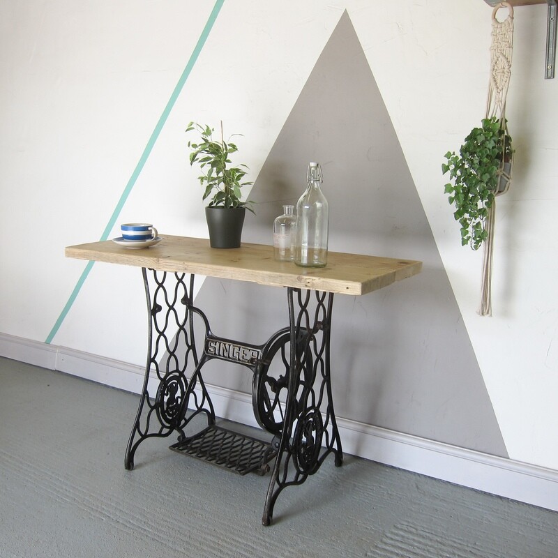 Singer Table Industrial Pine Scaffold Sideboard Desk