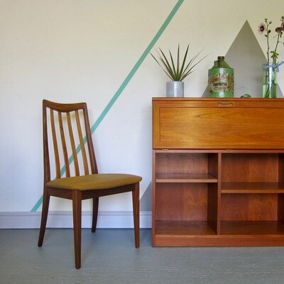 Mid Century G-Plan Bureau Bookcase Fresco 1970s Teak Writing Desk