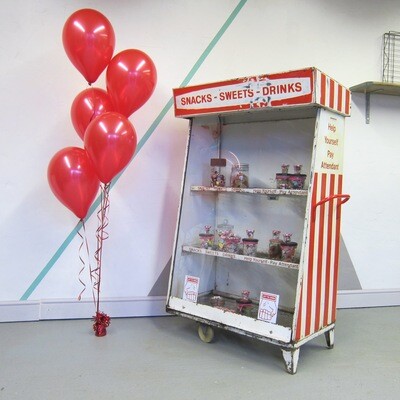 Industrial 1950s Sweets Drinks Snacks Cart Trolley Shop Display Wedding Event