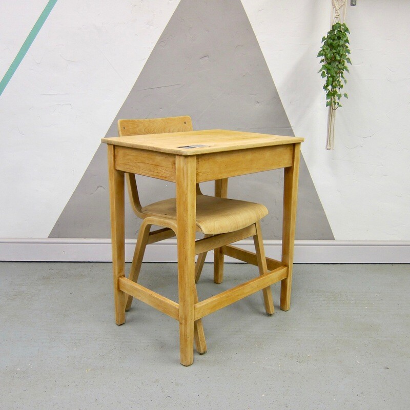 Mid Century Vintage Single School Office Desk Chair
