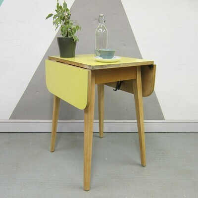 Yellow Formica Kitchen Vintage Dining Table 1960s Vintage