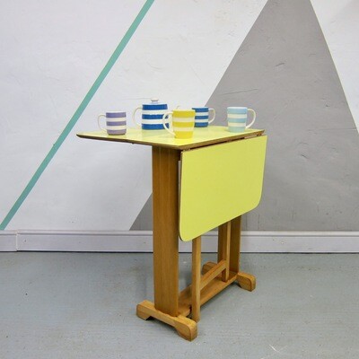 Yellow Formica Kitchen Vintage Dining Table 1960s Vintage Kitsch Old