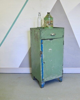 Vintage Industrial Green Cabinet Storage Cupboard 1950s Workshop