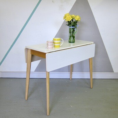 White Formica Kitchen Vintage Dining Table 1960s Vintage Kitsch