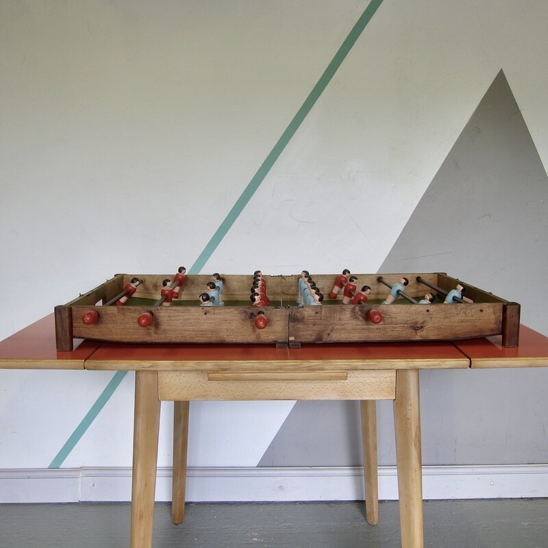 Folding Vintage Table Football 1950s Mid Century