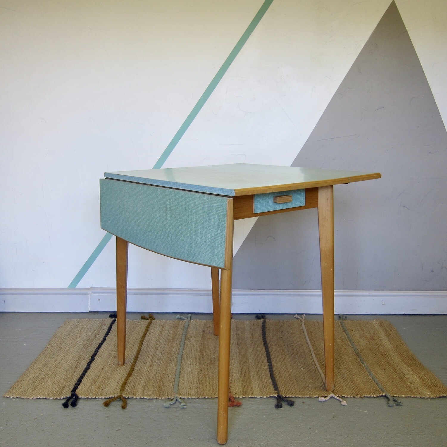 Mid Century Green Formica Table