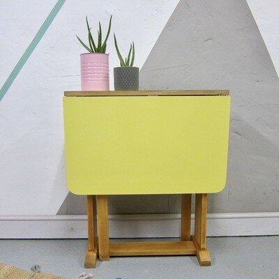Yellow Formica Kitchen Dining Table 1960s Vintage Kitsch Old Retro