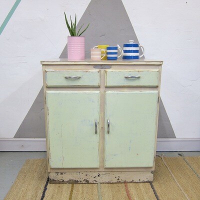 Fleetway Formica Kitchen Storage Vintage Painted Cupboard