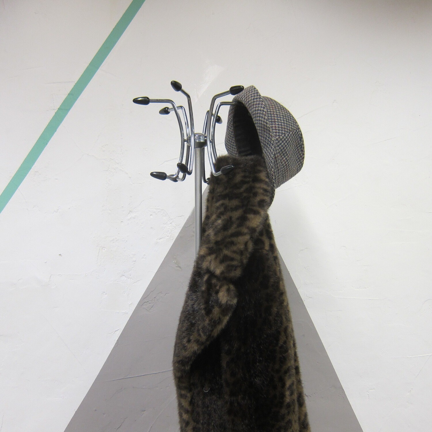 Mid Century Atomic Coat Hat Chrome Hall Stand