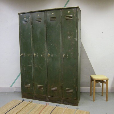 Vintage Industrial Storage Locker Storage Green Cabinet