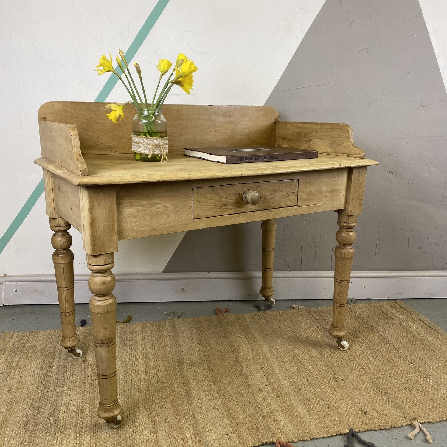 Victorian Pine Washstand Bathroom Storage Sideboard