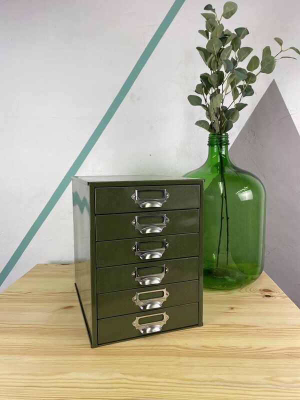Mid Century Industrial Veteran Filing Drawer A4 Office