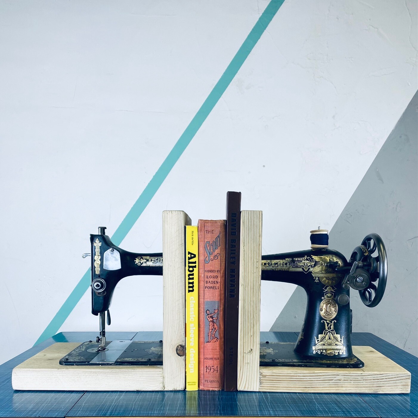 Up-Cycled Singer Machine Book End