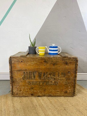 Rustic Pine Crate Storage Chest Advertising Sheffield Coffee Table