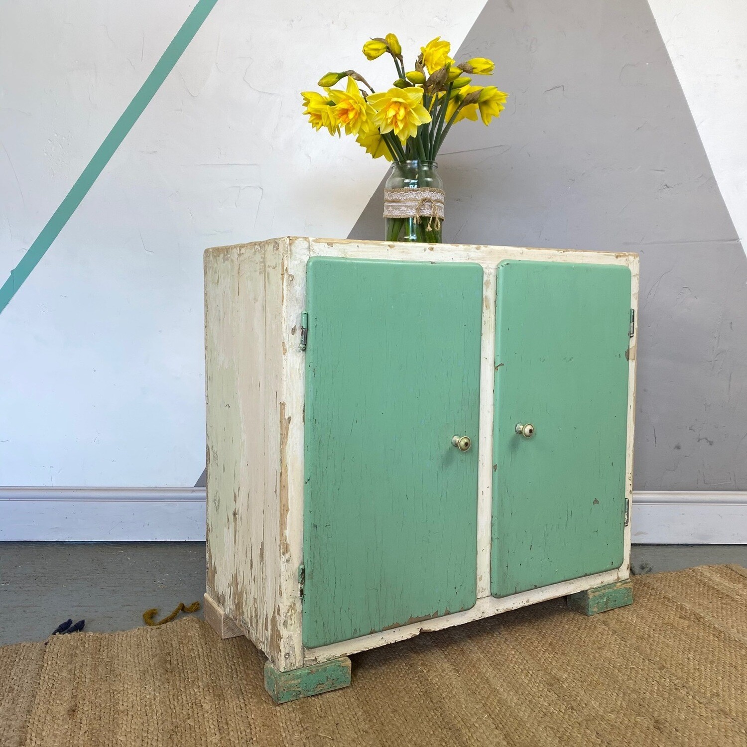 Rustic French Vintage Storage Cupboard Vintage Pine