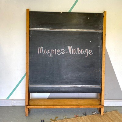 Vintage School Blackboard Revolving Chalk Menu Board