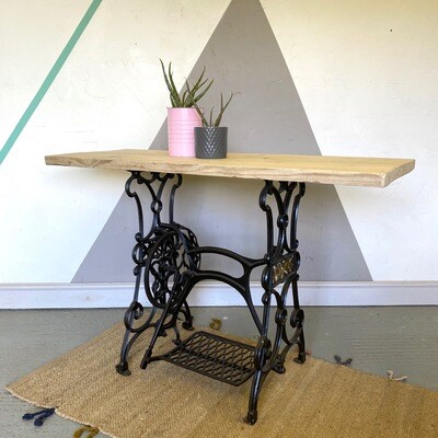 Up-Cycled Sewing Table Industrial Pine Sideboard Desk