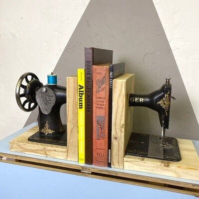 Singer Sewing Machine Book Ends